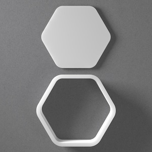 Cortador de galletas hexagonal redondeado y pendiente de arcilla polimérica de polígono redondo, herramienta de cerámica