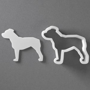 Staffordshire Bull Terrier Cookie Cutter & Polymer Clay Earring, Pottery Tool image 1