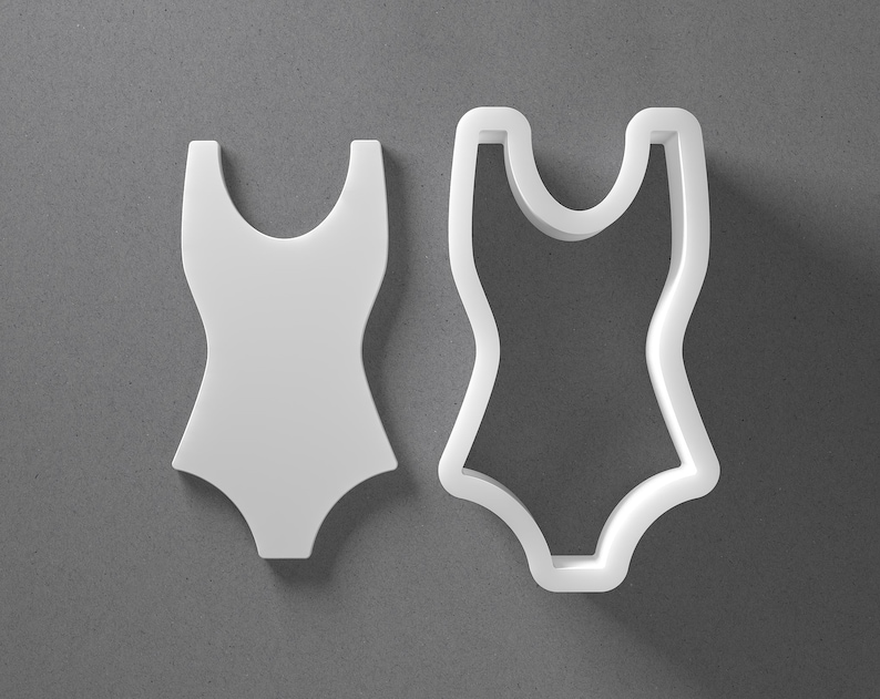 Bikini Swimsuit Cookie Cutter From Mini To Large Swimming Suit Polymer Clay Jewelry And Earring Cutter Tool Mirrored Pair Set image 1