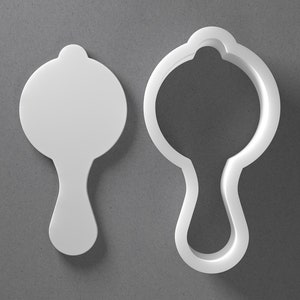 Baby Rattle Cookie Cutter - From Mini To Large - Baby Shower Polymer Clay Jewelry And Earring Cutter Tool - Mirrored Pair Set