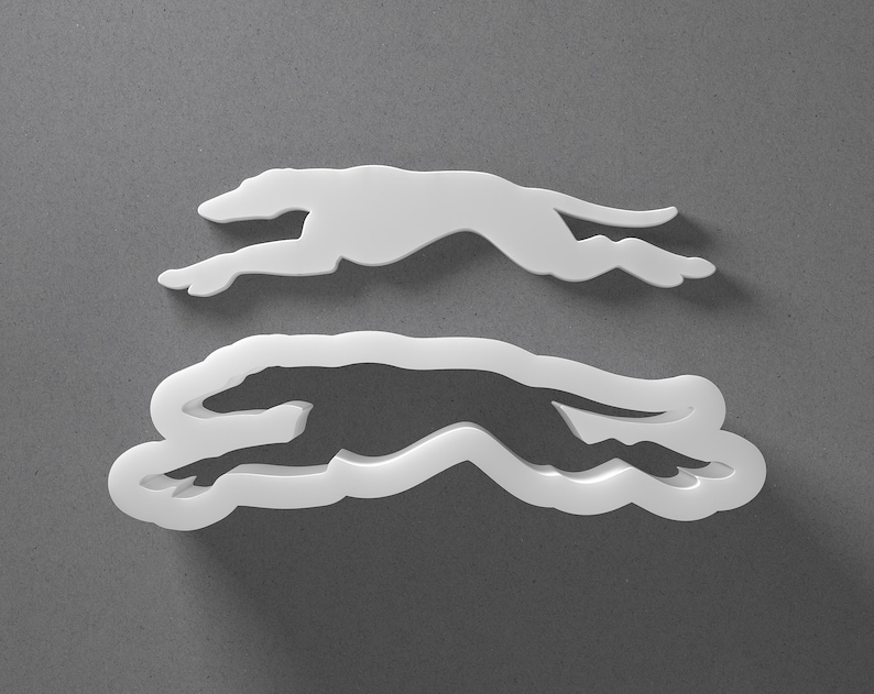 Running Whippet Cookie Cutter From Mini To Large Dog Breed Polymer Clay Jewelry And Earring Cutter Tool Mirrored Pair Set image 1
