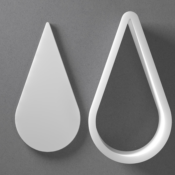 Water Drop Cookie Cutter - From Mini To Large - Water Drop Polymer Clay Jewelry And Earring Cutter Tool - Mirrored Pair Set