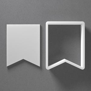 Cortador de galletas con forma de banderín y decoración ondulante, pendiente de arcilla polimérica, herramienta de cerámica