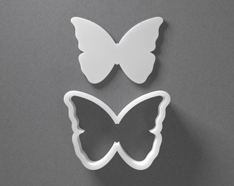 Butterfly Cookie Cutter - From Mini To Large - Moth Animal Polymer Clay Jewelry And Earring Cutter Tool - Mirrored Pair Set