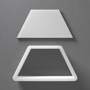 Trapezium Cookie Cutter & Trapezoid Polymer Clay Earring, Pottery Tool image 1