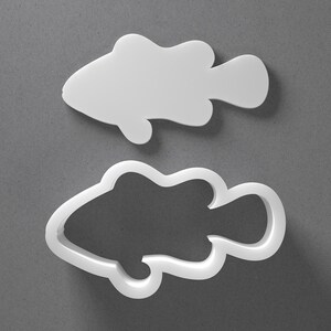 Clownfish Cookie Cutter & Fish Polymer Clay Earring, Pottery Tool image 1
