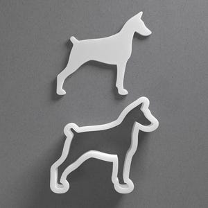 Doberman Cookie Cutter & Dog Breed Polymer Clay Earring, Pottery Tool image 1
