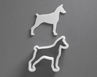 Doberman Cookie Cutter & Dog Breed Polymer Clay Earring, Pottery Tool