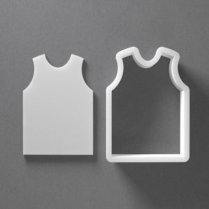 Basktetball Jersey Cookie Cutter & Sports Uniform Polymer Clay Earring, Pottery Tool image 1