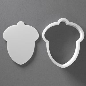 Acorn Cookie Cutter & Oak Tree Polymer Clay Earring, Pottery Tool image 1
