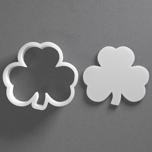 Shamrock Cookie Cutter - From Mini To Large - Polymer Clay Jewelry And Earring Cutter Tool - Mirrored Pair Set