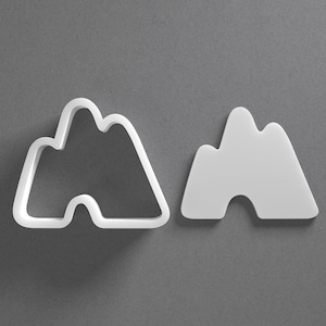 Mountain Range Cookie Cutter & Rounded Peak Polymer Clay Earring, Pottery Tool image 1
