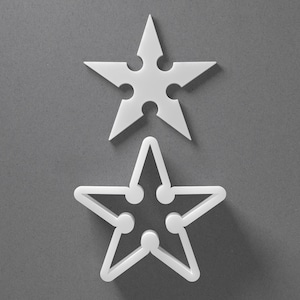 Cortador de galletas de estrella ninja y pendiente de arcilla polimérica Shuriken, herramienta de cerámica