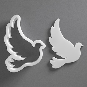 Emporte-pièce oiseau colombe - De mini à grande - Bijoux de mariage en pâte polymère et outil de coupe de boucles d&#39;oreilles - Ensemble miroir