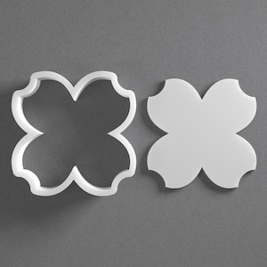 Dogwood Flower Blossom Cookie Cutter & Floral Petal Polymer Clay Earring, Pottery Tool image 1