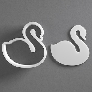 Swan Cookie Cutter & Animal Bird Polymer Clay Earring, Pottery Tool image 1