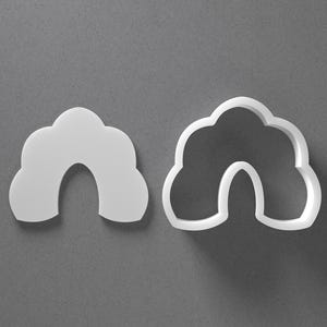 Whimsical Rounded Arch Cookie Cutter & Arc Polymer Clay Earring, Pottery Tool image 1