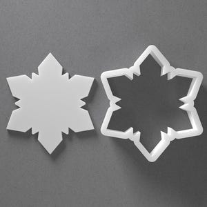 冬の雪の結晶クッキーカッターと雪の結晶ポリマークレイイヤリング、陶芸ツール 画像 1