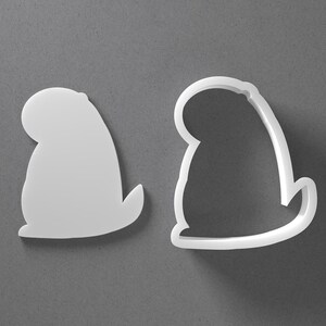 Stylized Groundhog Cookie Cutter & Animal Polymer Clay Earring, Pottery Tool image 1