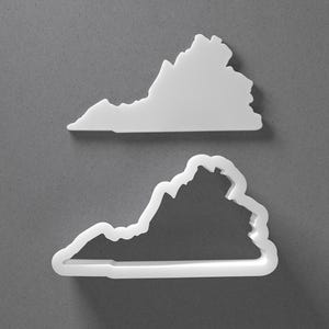 Emporte-pièce Virginia State - De la plus petite à la plus grande - Contour des États-Unis pour bijoux en pâte polymère et outil de coupe pour boucles d'oreilles - Ensemble miroir