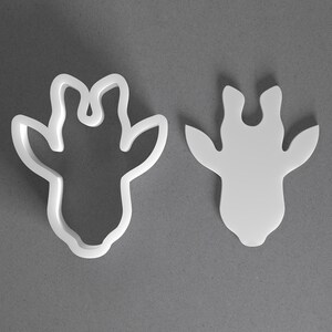 Giraffe Head Cookie Cutter & Animal Face Polymer Clay Earring, Pottery Tool image 1