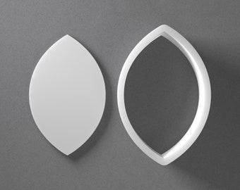 Oval Cookie Cutter - From Mini To Large - Marquise Polymer Clay Jewelry And Earring Cutter Tool - Mirrored Pair Set