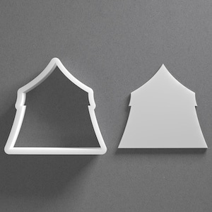 Carnival Circus Tent Cookie Cutter & Polymer Clay Earring, Pottery Tool image 1