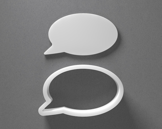 Speech Bubble Cookie Cutter & Cartoon Polymer Clay Earring, Pottery Tool