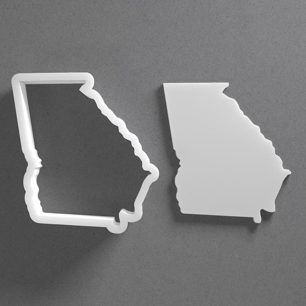 Georgia State Cookie Cutter - From Mini To Large - USA Polymer Clay Jewelry And Earring Cutter Tool - Mirrored Pair Set