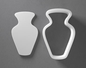 Vase Cookie Cutter - From Mini To Large - Polymer Clay Jewelry And Earring Cutter Tool - Mirrored Pair Set