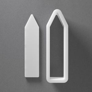 Garden Stake Cookie Cutter & Pencil Candle Polymer Clay Earring, Pottery Tool image 1