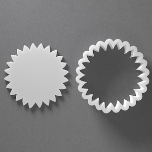 Sunflower Cookie Cutter & Sun Flower Polymer Clay Earring, Pottery Tool image 1