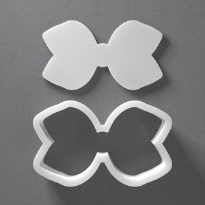 Hair Bow Cookie Cutter & Hairbow Polymer Clay Earring, Pottery Tool image 1