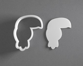 Toucan Bird Cookie Cutter - From Mini To Large - Exotic Animal Bird Polymer Clay Jewelry And Earring Cutter Tool - Mirrored Pair Set