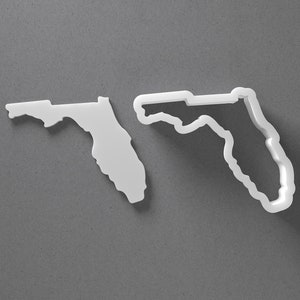 Florida State Cookie Cutter - From Mini To Large - Polymer Clay Jewelry And Earring Cutter Tool - Mirrored Pair Set