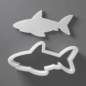 Shark Cookie Cutter - From Mini To Large - Animal Fin Polymer Clay Jewelry And Earring Cutter Tool - Mirrored Pair Set