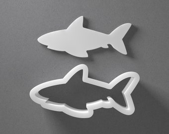 Shark Cookie Cutter - From Mini To Large - Animal Fin Polymer Clay Jewelry And Earring Cutter Tool - Mirrored Pair Set
