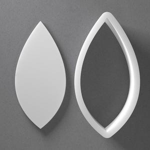 Cortador de galletas de hoja simple y arete de arcilla polimérica con pétalos botánicos, herramienta de cerámica