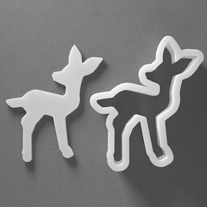 Cortador de galletas de cervatillo y pendiente de arcilla polimérica de cervatillo, herramienta de cerámica