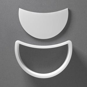 Half Moon Cookie Cutter & Bowl Polymer Clay Earring, Pottery Tool