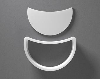 Half Moon Cookie Cutter & Bowl Polymer Clay Earring, Pottery Tool