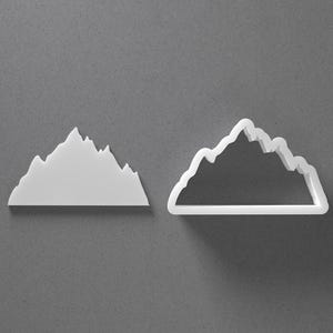 Mountain Range Cookie Cutter & Peak Polymer Clay Earring, Pottery Tool image 1