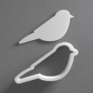 Tagliapasta semplice a forma di uccello - da mini a grande - Strumento per tagliare gioielli e orecchini in argilla polimerica - Set di coppie specchiate