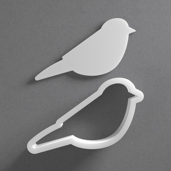 Simple Bird Cookie Cutter - From Mini To Large - Polymer Clay Jewelry And Earring Cutter Tool - Mirrored Pair Set