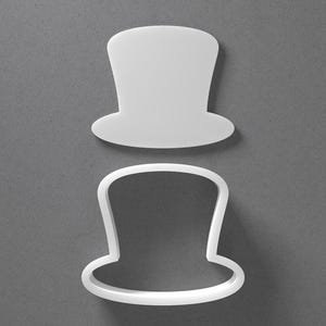 Magician's Hat Cookie Cutter & Magic Illusionist Polymer Clay Earring, Pottery Tool image 1
