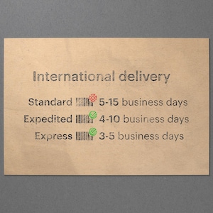 a piece of paper with a business message on it