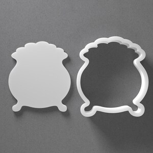 Tagliabiscotti a forma di pentola d'oro e orecchino in argilla polimerica, strumento per ceramica