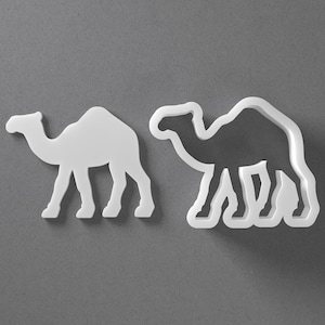 Camel Cookie Cutter - From Mini To Large - Animal Polymer Clay Jewelry And Earring Cutter Tool - Mirrored Pair Set