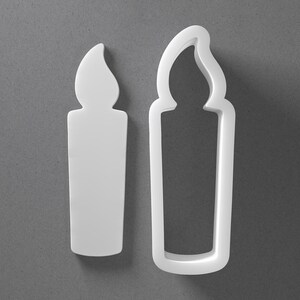 Birthday Party Candle Cookie Cutter & Polymer Clay Earring, Pottery Tool image 1