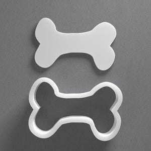 Whimsical Dog Bone Cookie Cutter & Pet Treat Polymer Clay Earring, Pottery Tool image 1